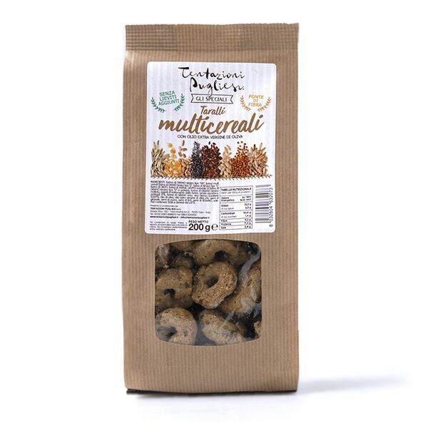 Таралли Multiceriali tentazioni pugliesi из разных злаков с оливковым маслом первого холодного отжима 200г, Италия
