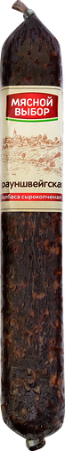 Колбаса МЯСНОЙ ВЫБОР Брауншвейгская с/к п/сух кат.А в/у вес до 400г