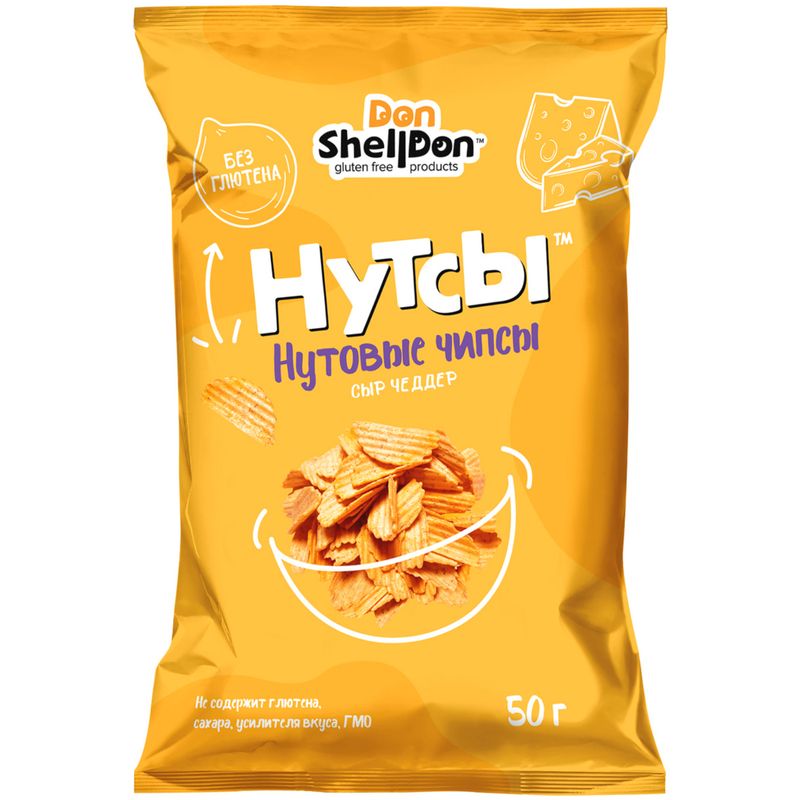

Чипсы Don Shelldon нутовые со вкусом Сыр чеддер 50г