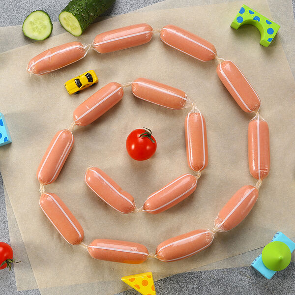 Сосиски Молочные МясновЪ Вкусняшка гост в целлофане