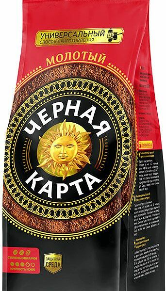 Кофе молотый Чёрная карта Универсальный