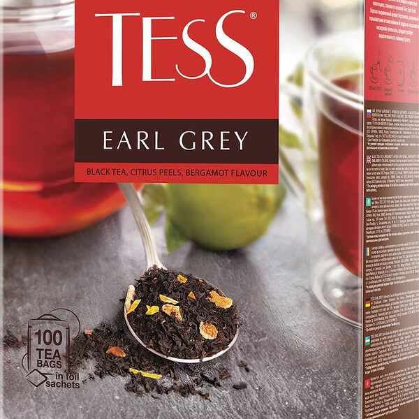 Tess Earl Grey черный чай с цедрой лимона в пакетиках 100 шт.