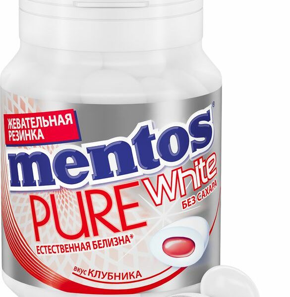 Жевательная резинка Mentos Pure White Клубника