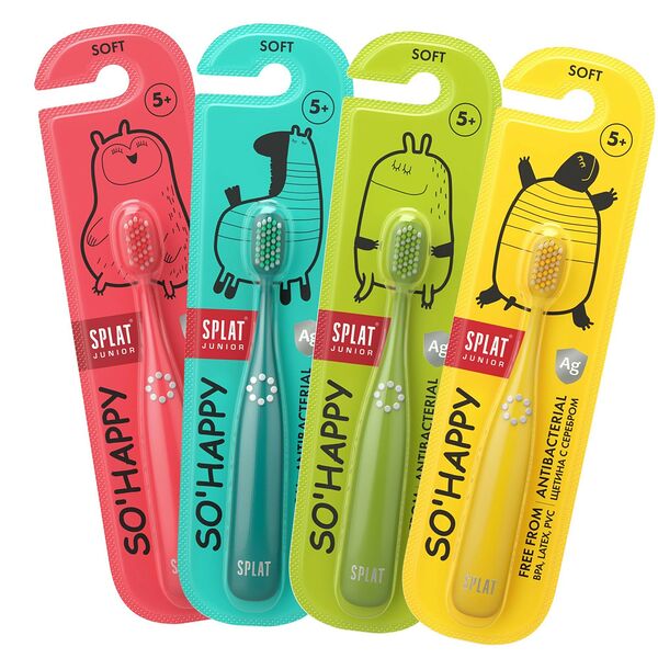 Зубная щетка с ионами серебра детская Splat Junior с 5 лет в ассортименте 1 шт 