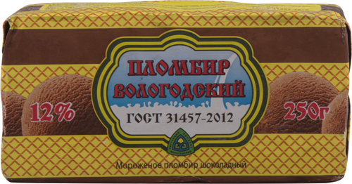 

Мороженое Пломбир Вологодский шоколадный 250 г