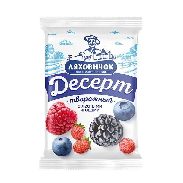 Десерт творожный Лакомка с фрукт нап лесные ягоды 6% 200г Ляховичок