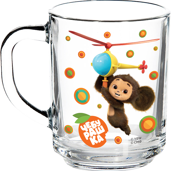 Кружка Свежий ветер Чебурашка стекло, 230 мл