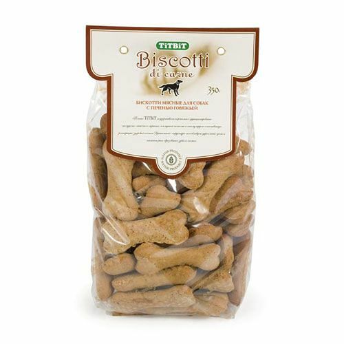 Лакомство для собак Titbit Печенье Бискотти с печенью говяжьей