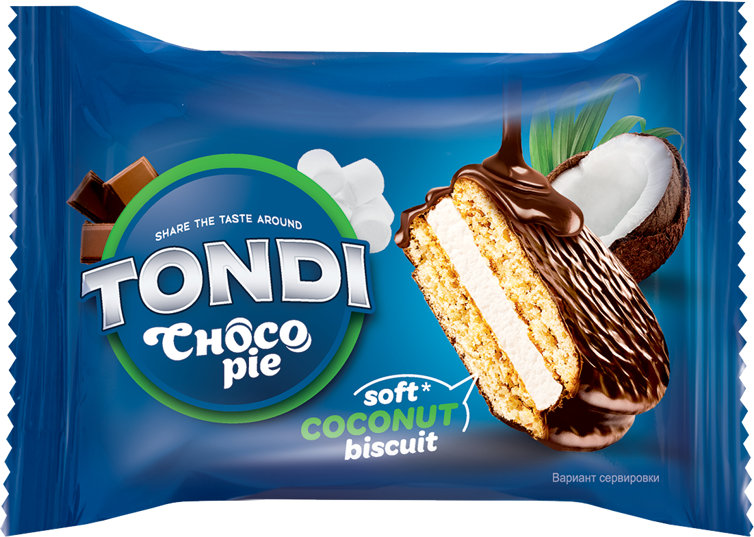 

Печенье глазированное Tondi Choco Pie Кокос