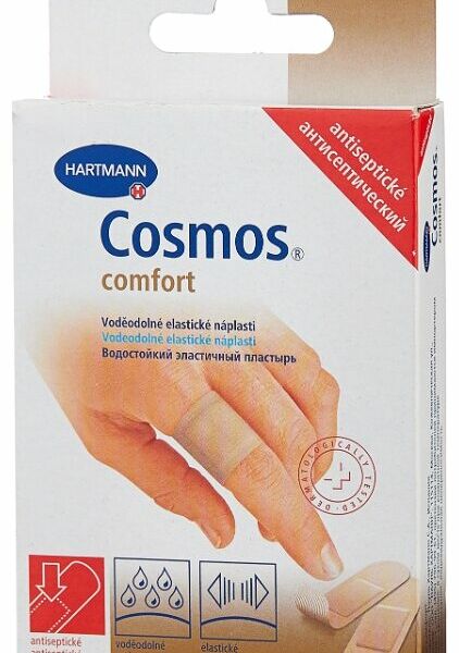 Пластырь Hartmann Cosmos Comfort antiseptic 20 шт., 2 размера