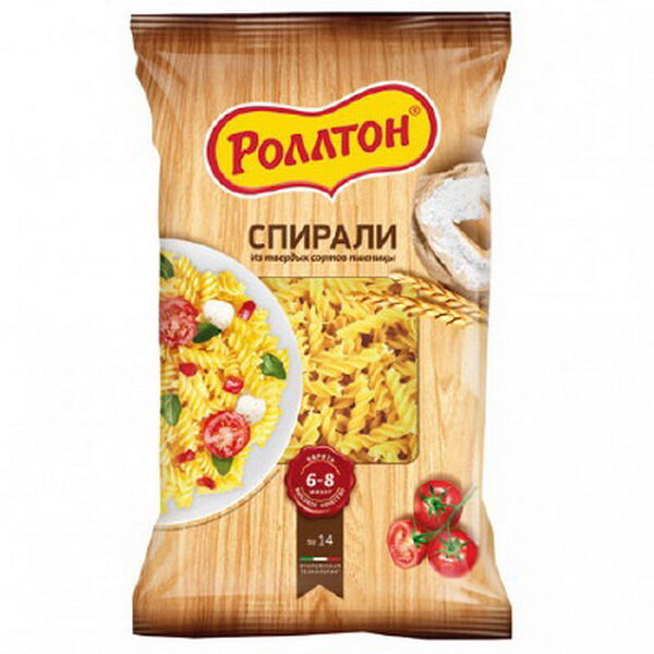 Макаронные изделия Спирали ТМ Роллтон Готовить легко гр А 400 г