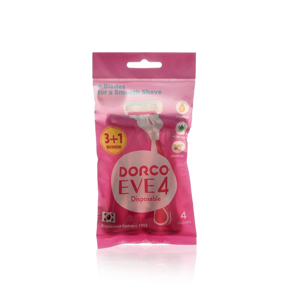 

Женский одноразовый станок для бритья Dorco Eve 4 лезвия 4 шт
