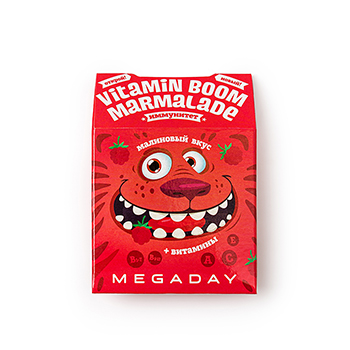 

Жевательный мармелад Megaday Kids апельсин-малина 20г, Россия