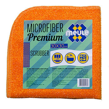 Салфетка-скраббер Premium из микрофибры для особо загрязнённых поверхностей, Meule, 30*30 см, Россия