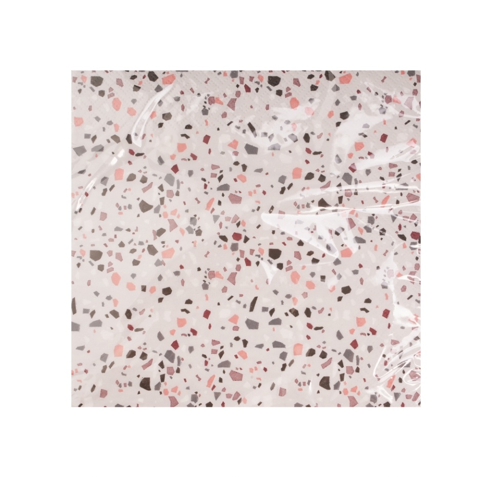 

Салфетка Пёрышко Терраццо 3 слоя 33 х 33 см 20 шт.