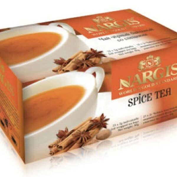 Чай индийский пакетированный черный Nargis со специями SPICE TEA 25 пак