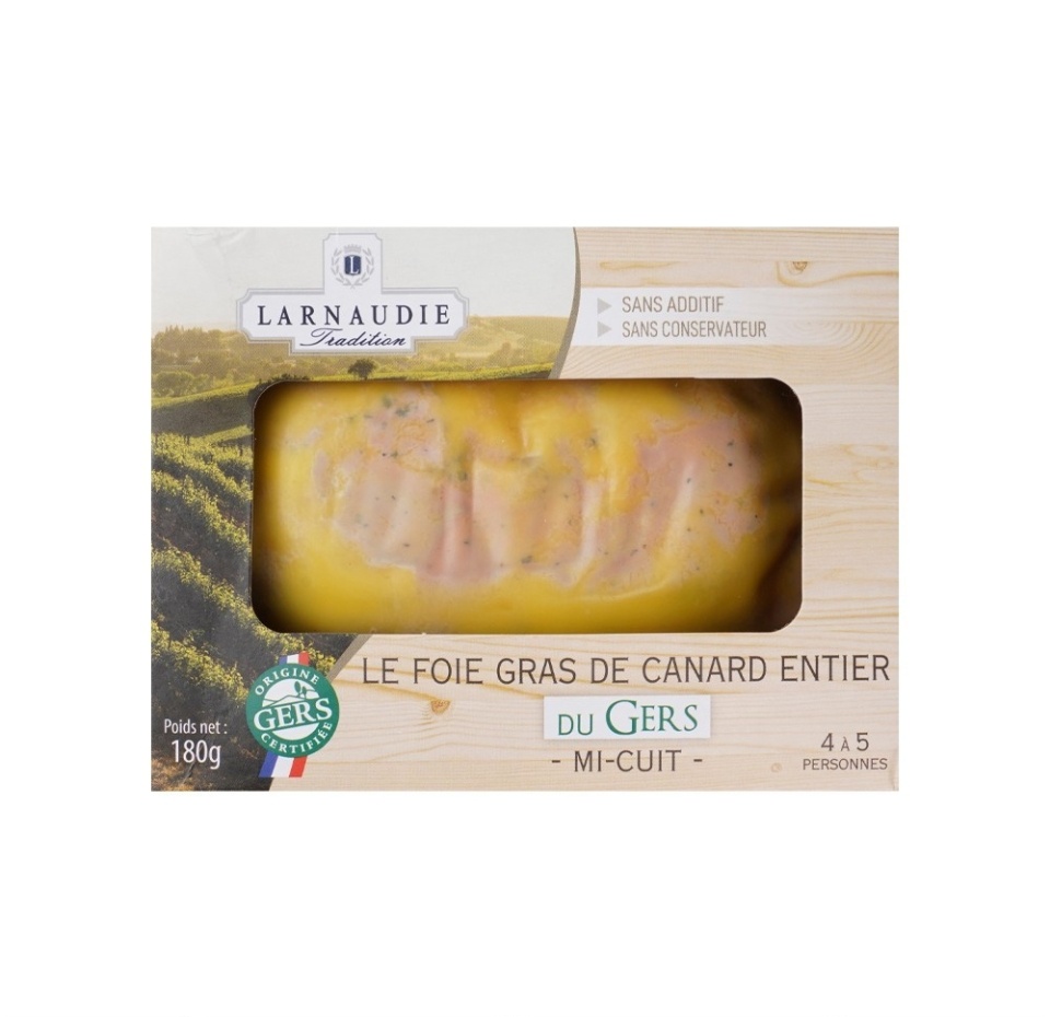 

Фуа-гра Larnaudie утиная цельная вакуумная подушка 180 г