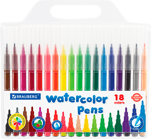 Фломастеры BRAUBERG Premium классические, 18 цветов, Арт. 151935