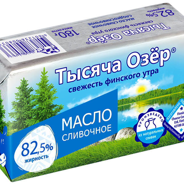 Масло сливочное Тысяча Озёр 82,5%
