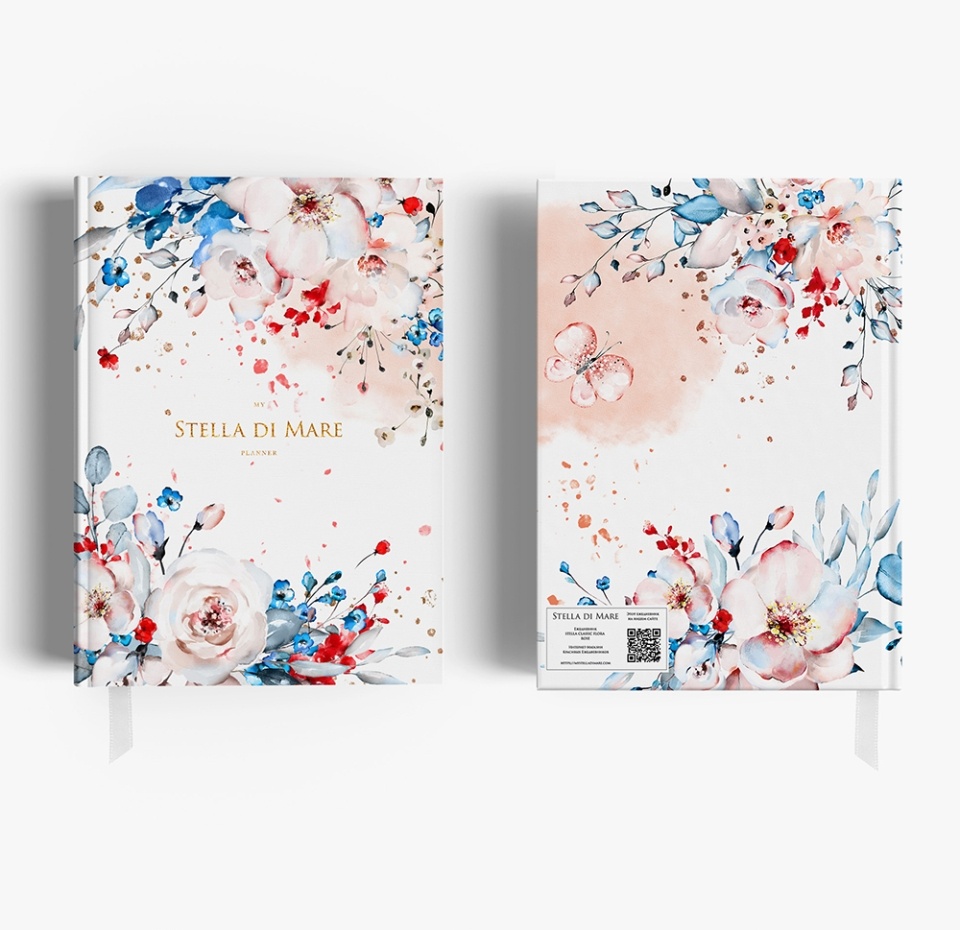 

Ежедневник Stella Classic Flora Rose, Stella di Mare, 15,5*21,5 см, Россия