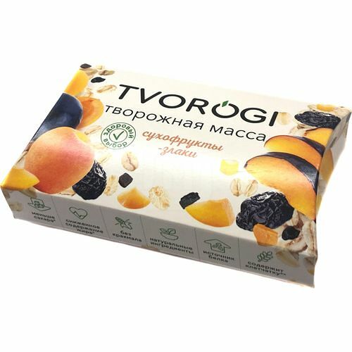 Творожная масса Tvorogi сухофрукты-злаки