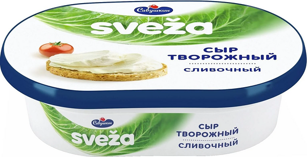 Сыр творожный Савушкин Sveza сливочный 60%, 150г