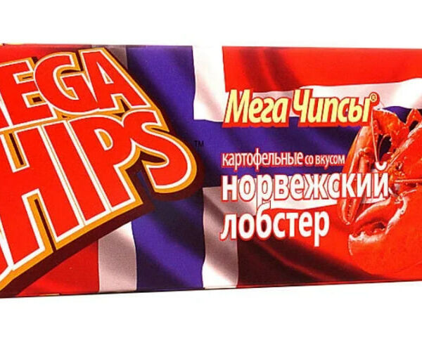 Чипсы картофельные Mega Chips со вкусом норвежского лобстера, 100г