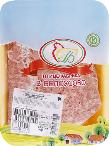 Фарш куриный Птицефабрикав в Белоусово традиционный подложка зам вес до 800г