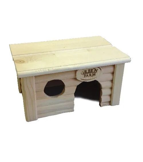 Дом Green Farm с плоской крышей для мелких грызунов И-241 (18х12х9,5 см)