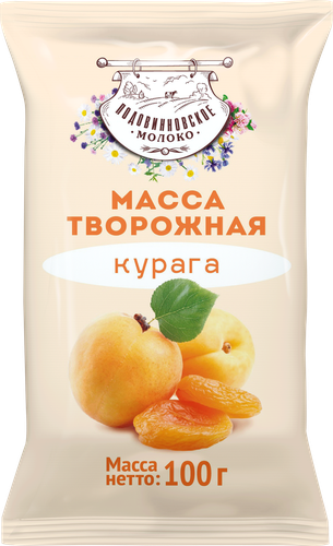 

Масса творожная Подовинновское молоко Курага 4.5% 100 г