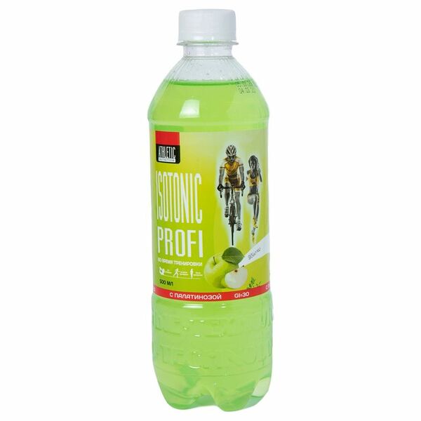 Изотоник Athletic Nutrition Profi со вкусом зелёного яблока, 500 мл