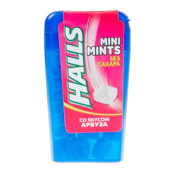 Конфеты mini mints Halls со вкусом Арбуза без сахара