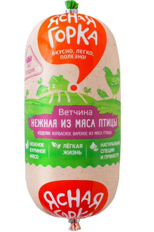 

Ветчина Ясная горка Нежная из мяса птицы 500 г