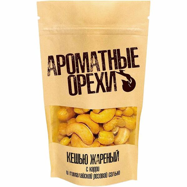Кешью Ароматные Орехи жареный с карри и гималайской розовой солью, 113г