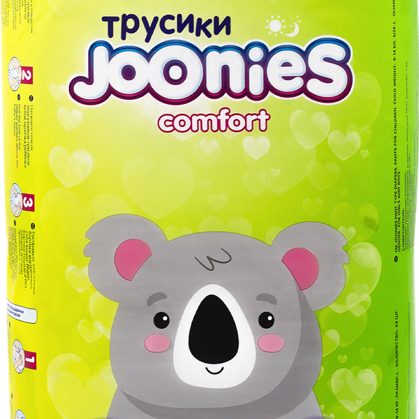 Подгузники-трусики детские Joonies Comfort L (9–14 кг), 44 шт.