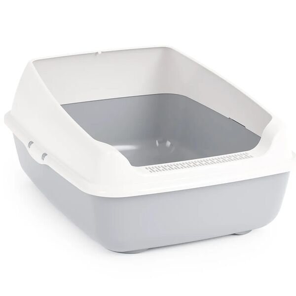 Лоток Альтернатива с высокими бортами для кошек и собак мелких пород серый 50.5x39x23.5 см