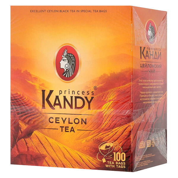 Чай черный Принцесса Канди цейлонский 100 пакетиков по 2г