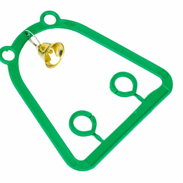 HOMEPET Качели для птиц с колокольчиком изумрудные 9,5х9,5см