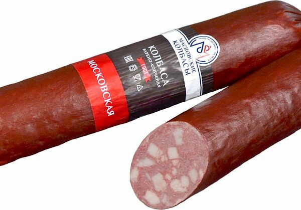 Колбаса Масловские колбасы Московская варено-копченая вес