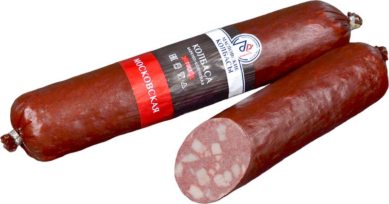 

Колбаса Масловские колбасы Московская варено-копченая вес