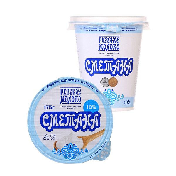 Сметана 10% Рузское молоко