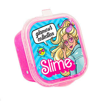 Игрушка-антистресс слайм Glamour Сollection розовый с блёстками 3+, Slime, Россия