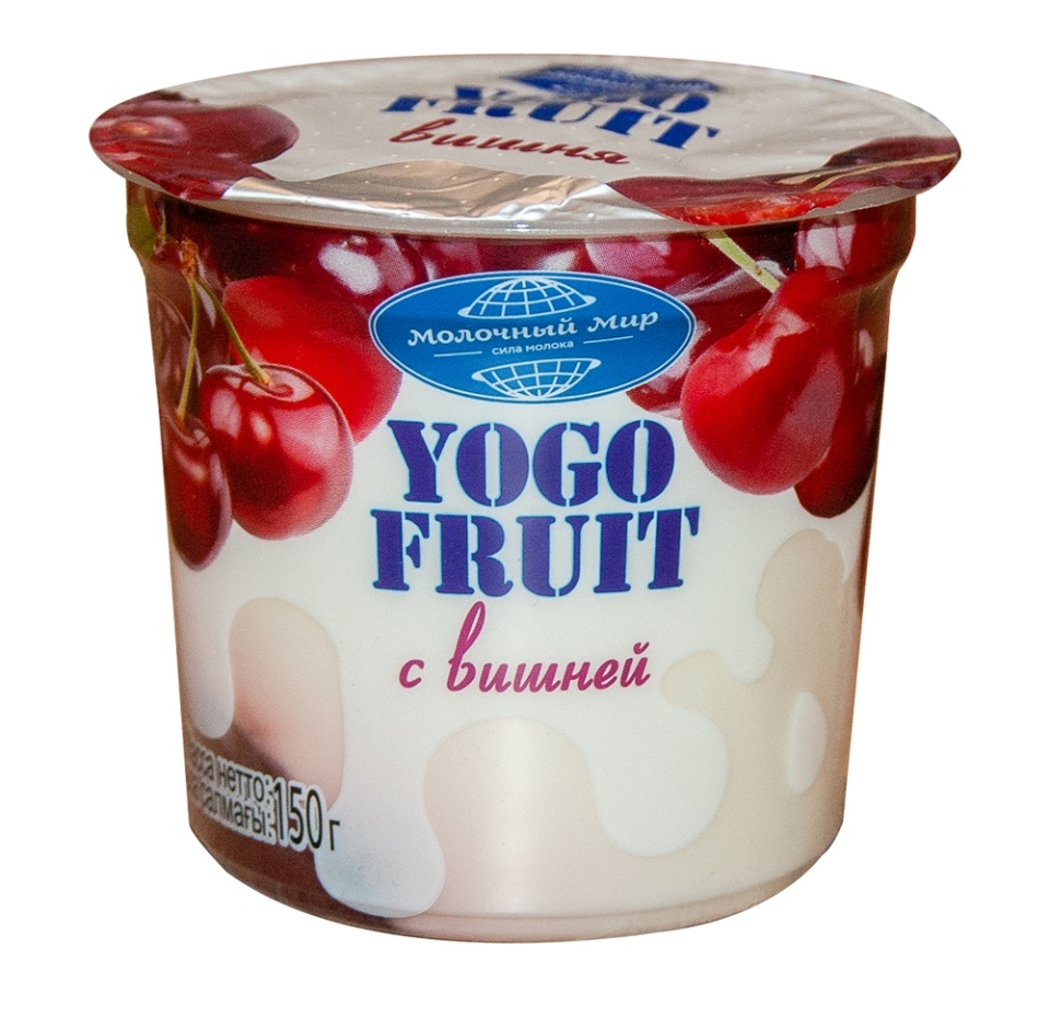

Йогурт Молочный Мир Yogo Fruit Вишня двухслойный 2.5% 150 г