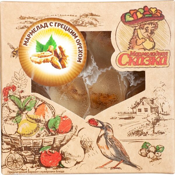 Мармелад Мармеладная сказка с грецким орехом желейный 200г