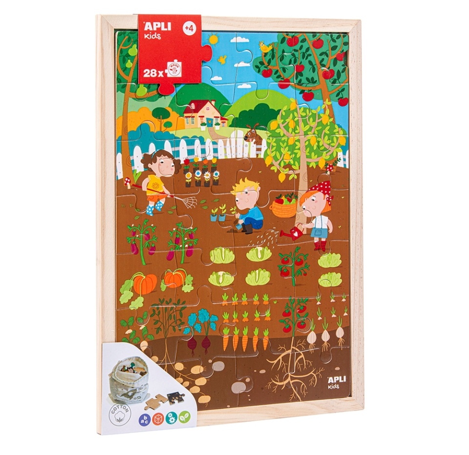 

Пазл деревянный «В саду», Apli Kids, 28 деталей, Испания