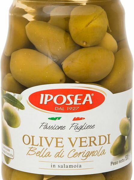 Оливки Iposea Bella di Cerignola с косточкой, 310 г