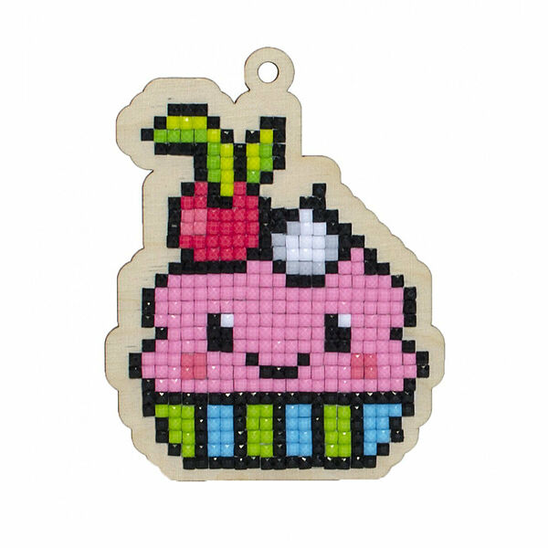 W0304 Подвеска 'Фруктовый кексик' 66*84 мм Гранни