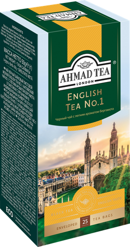 

Чай черный Ahmad Tea English Tea No.1 Бергамот байховый 25 пакетиков