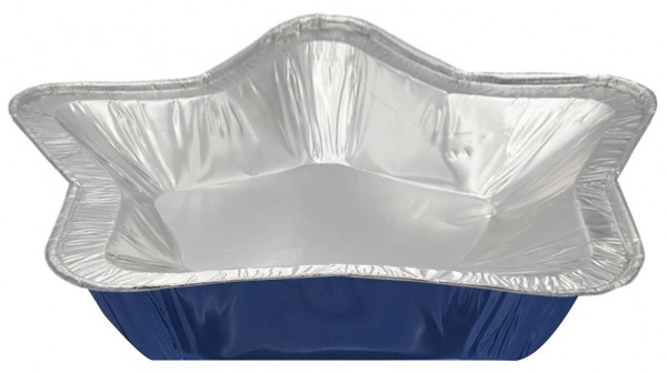 Форма одноразовая для запекания звезда синяя, 320x320 мм