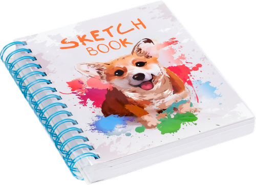 

Скетчбук А5 80 листов на кольцах, без линовки